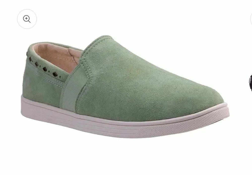 Spenco green Santa Barbara slip on sneaker 8.5 orthotic comfort